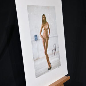 Fine art print silk screen for sale Matthew Dols nude halftone screen print gold